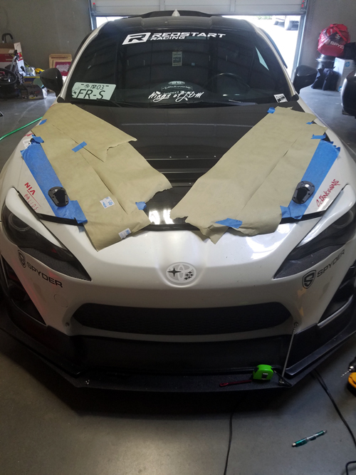 Aerocatch hood latches in FRS BRZ hood