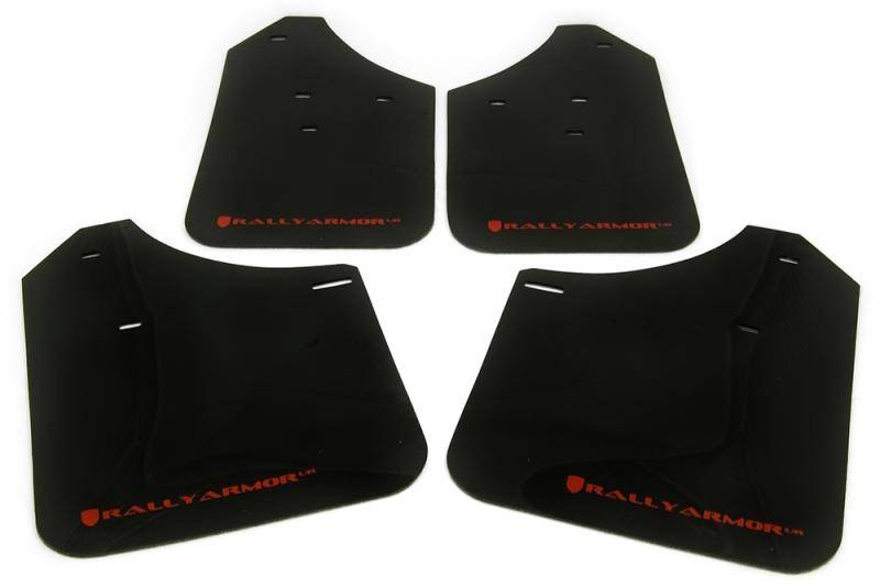 Basic Universal Mud Flaps w/red logo for RALLY ARMOR  MF12-BAS-RD