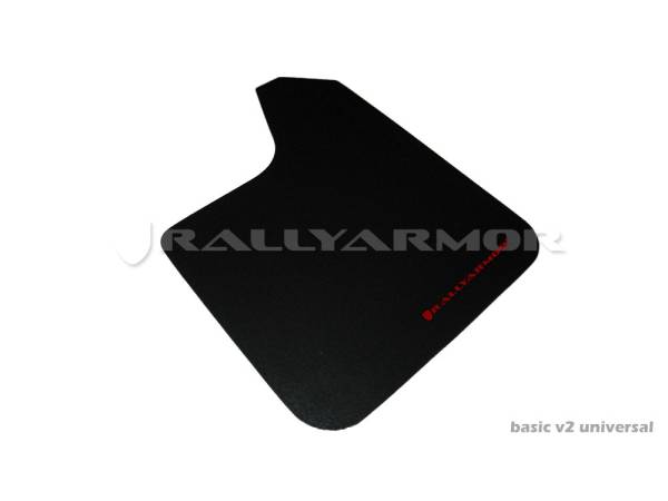 RallyArmor - Rally Armor Universal BASIC Black Mud flap w/Red Logo
