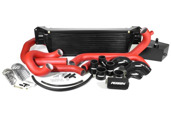 Perrin Performance - Perrin Front Mount Intercooler Red Tubes/Black Couplers