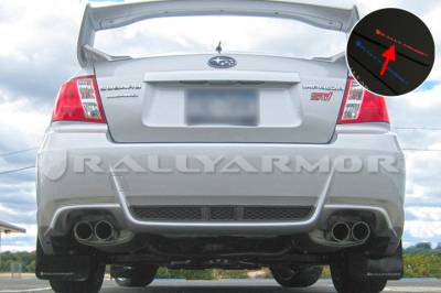 RallyArmor - Rally Armor Black UR Mud flap Red Logo 2011-14 STI & WRX Sedan - Image 2