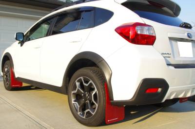 RallyArmor - Rally Armor UR Red Mud Flap White logo 2013+ Subaru XV Crosstrek - Image 3
