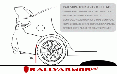 RallyArmor - Rally Armor UR Mud Flaps Black w/ Gray Logo Subaru WRX & STi 2015 (Sedan) - Image 6