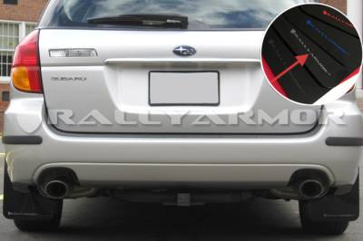 RallyArmor - Rally Armor 05-09 Legacy UR Mud Flap Silver Logo - Image 2