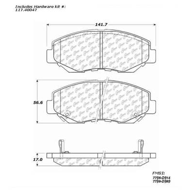 StopTech - Stoptech Posi-Quiet Ceramic Front Brake Pads - Image 3