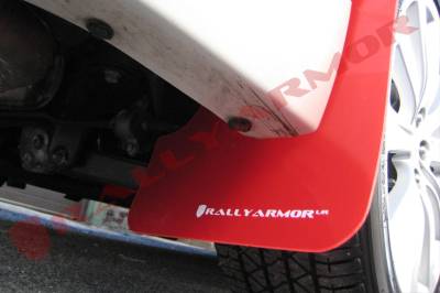 RallyArmor - Rally Armor 08-11 2.5i & 08-10 WRX Red Mud flap White logo - Image 2