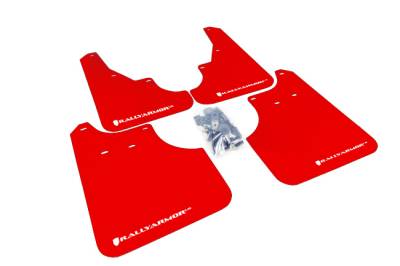 RallyArmor - Rally Armor 09-13 Forester UR Red Mud Flap White Logo - Image 1