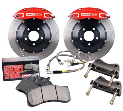 StopTech - Stoptech ST-40 Big Brake Kit Front 345mm Red Slotted Rotors - Image 2