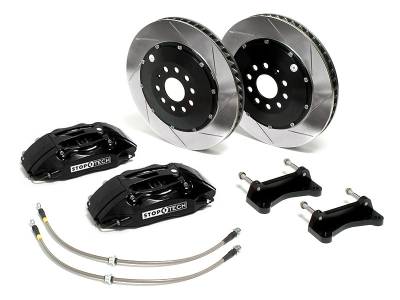StopTech - Stoptech ST-40 Big Brake Kit Front 332mm Black Slotted Rotors - Image 2