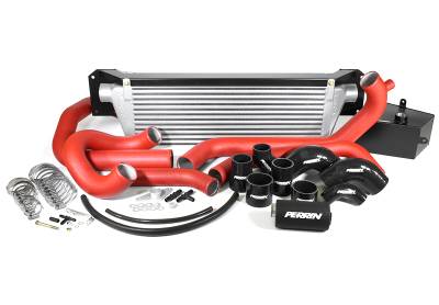 Perrin Front Mount Intercooler Red Tubes/Black Couplers 